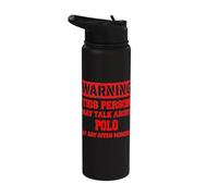 Puede hablar sobre el jugador de polo divertido Stainless Steel Insulated Water Bottle