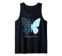 Puede Hacer Todas Las Cosas a través de Cristo Que me fortalece Camiseta sin Mangas