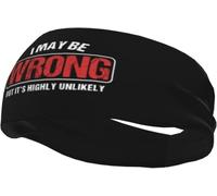 Puede Que me Equivoque, Pero es Muy Poco Probable. Banda para el Sudor, Antideslizante, de Secado rápido, clásica, para Yoga, para Hombres y Mujeres.