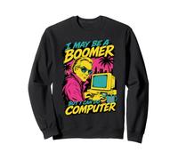 Puede Que Sea un Boomer, Pero Puedo Hacer Humor Divertido para Personas Mayores con computadora Sudadera
