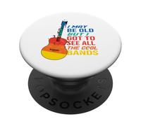 Puede Que Sea Viejo, Pero Tengo Que Ver la música Retro de Todas Las Bandas geniales PopSockets PopGrip Adhesivo