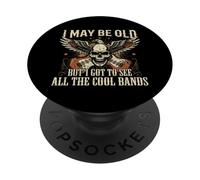Puede Que Sea Viejo, Pero Tengo Que Ver Todas Las Bandas geniales del Rock and Roll PopSockets PopGrip Adhesivo