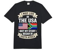 Puede Que Viva en Estados Unidos, Pero mi Historia comenzó en Sudáfrica Comfort Colors Adult Heavyweight T-Shirt