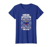 Puede Que Yo No Viva En Venezuela, Pero Venezuela Vive En Mí Camiseta, Mujer, Azul Real, M