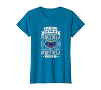 Puede Que Yo No Viva En Venezuela, Pero Venezuela Vive En Mí Camiseta, Mujer, Zafiro, XXL