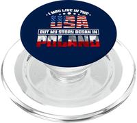 Puede Vivir en los EE.UU. Mi Historia comenzó en Polonia Polaco Divertido PopSockets PopGrip para MagSafe