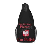 Puedes Apostar Tus Pierogi A Que Soy Polaco Bolsa De Pecho Hombro Mochila Cruzada Unisex Bolsa Cruzada Para Viajes Uso Diario Deporte