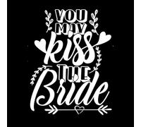 Puedes besar a la novia Calcomanías de pared de papel adhesivo 49.2x60.6cm Decoración artística Blanco