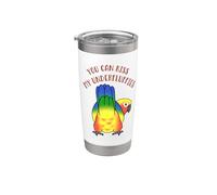 Puedes besar a My Underfluffies Sun Conure Funny Vaso térmico de acero inoxidable de doble pared