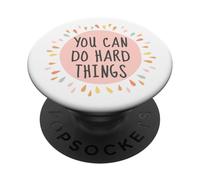 Puedes Hacer Cosas difíciles Fuerza Fuerte Positividad Crecimiento PopSockets PopGrip Adhesivo