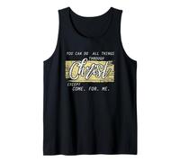 Puedes Hacer Todas Las Cosas a través de Cristo Cristiano religioso Camiseta sin Mangas