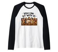 Puedes sentarte con Jesús y los Doce apóstoles Comfort Color Camiseta Manga Raglan