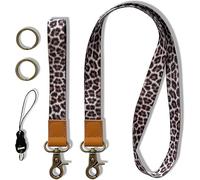 Puedno Cordón para llaves, cordón para el cuello, correa para el cuello soporte para llavero para hombres y mujeres se aplica a llavero teléfono celular placa de identificación soporte para tarjetas