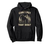 Puedo acariciar a ese perro Bosque Meme Wildlife Silhouette Bear Sudadera con Capucha