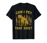¿Puedo acariciar a ese perro Forest Meme Wildlife Vintage Bear? Camiseta