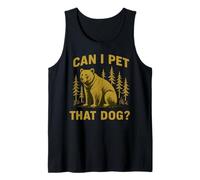 ¿Puedo acariciar a ese perro Forest Meme Wildlife Vintage Bear? Camiseta sin Mangas