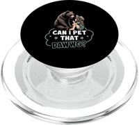 ¿Puedo acariciar a ese perro mascota perro meme oso hablando con chica PopSockets PopGrip para MagSafe