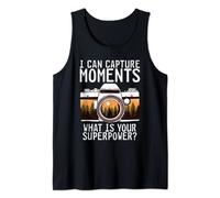 Puedo capturar Momentos ¿cuál es tu Superpotencia Fotografía Camiseta sin Mangas