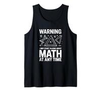 Puedo Empezar a Hablar de matemáticas en Cualquier Momento Humor Camiseta sin Mangas