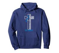 Puedo Hacer Cosas Jesús Que me fortalece Diabetes Tipo 1 Sudadera con Capucha, Unisex para Adultos, Azul Marino, S