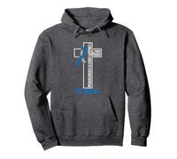 Puedo Hacer Cosas Jesús Que me fortalece Diabetes Tipo 1 Sudadera con Capucha, Unisex para Adultos, Jaspeado Oscuro, XL