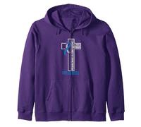 Puedo Hacer Cosas Jesús Que me fortalece Diabetes Tipo 1 Sudadera con Capucha, Unisex para Adultos, Morado, XL