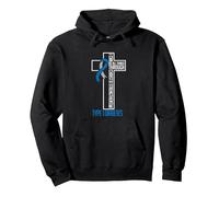 Puedo Hacer Cosas Jesús Que me fortalece Diabetes Tipo 1 Sudadera con Capucha, Unisex para Adultos, Negro, L