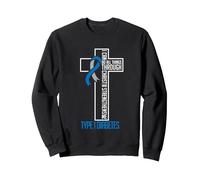 Puedo Hacer Cosas Jesús Que me fortalece Diabetes Tipo 1 Sudadera, Unisex para Adultos, Negro, XXL