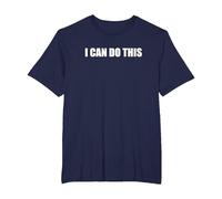 Puedo Hacer Esto Camiseta, Hombre Tallas Grandes, Azul Marino, 4X Alto
