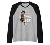 Puedo Hacer Todas Las Cosas a través de Christ Horse Inspirational Camiseta Manga Raglan