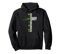 Puedo Hacer Todas Las Cosas a través de Cristo Camouflage Cross Bible Sudadera con Capucha