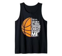 Puedo Hacer Todas Las Cosas a través de Cristo Christian Basketball Camiseta sin Mangas