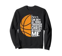 Puedo Hacer Todas Las Cosas a través de Cristo Christian Basketball Sudadera
