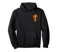 Puedo Hacer Todas Las Cosas a través de Cristo en la Parte Delantera y Trasera de la Cruz Amarilla Sudadera con Capucha