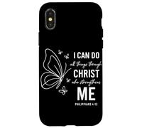 Puedo Hacer Todas Las Cosas a través de Cristo Filipenses 4:13 Adoración Carcasa para iPhone X/XS