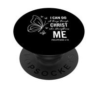 Puedo Hacer Todas Las Cosas a través de Cristo Filipenses 4:13 Adoración PopSockets PopGrip Adhesivo