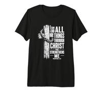 Puedo Hacer Todas Las Cosas a través de Cristo Filipenses 4 13 Camiseta Premium