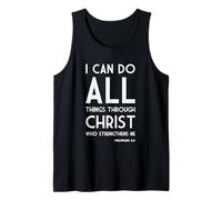Puedo hacer todas las cosas a través de Cristo Filipenses 4 13 Camiseta sin Mangas