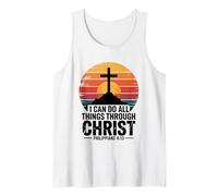 Puedo Hacer Todas Las Cosas a través de Cristo Filipenses 4:13 Camiseta sin Mangas