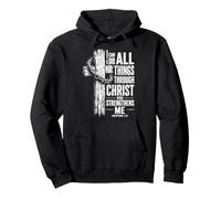 Puedo Hacer Todas Las Cosas a través de Cristo Filipenses 4 13 Sudadera con Capucha