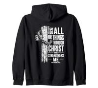 Puedo Hacer Todas Las Cosas a través de Cristo Filipenses 4 13 Sudadera con Capucha
