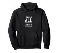 Puedo hacer todas las cosas a través de Cristo Filipenses 4 13 Sudadera con Capucha