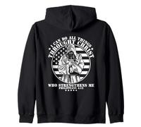 Puedo Hacer Todas Las Cosas a través de Cristo Filipenses 4:13 Sudadera con Capucha