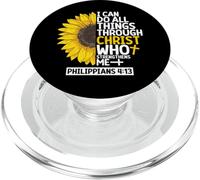 Puedo Hacer Todas Las Cosas a través de Cristo Filipenses 4 13 Versículo PopSockets PopGrip para MagSafe