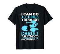 Puedo Hacer Todas Las Cosas a través de Cristo Funny Kickboxing Camiseta