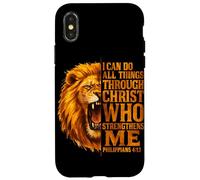 Puedo Hacer Todas Las Cosas a través de Cristo León de Judá Christian Carcasa para iPhone X/XS