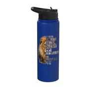Puedo hacer todas las cosas a través de Cristo León de Judá Christian Stainless Steel Insulated Water Bottle