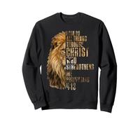 Puedo Hacer Todas Las Cosas a través de Cristo León de Judá Christian Sudadera
