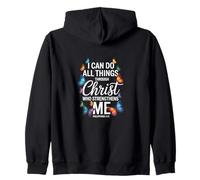 Puedo Hacer Todas Las Cosas a través de Cristo Mariposa Fe Sudadera con Capucha