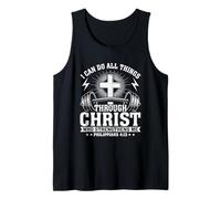 Puedo Hacer Todas Las Cosas a través de Cristo me fortalece Camiseta sin Mangas